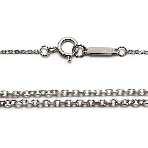 Tiffany Jewelry - Tiffany Metro Cross Mini Necklace Diamond K18 White Gold